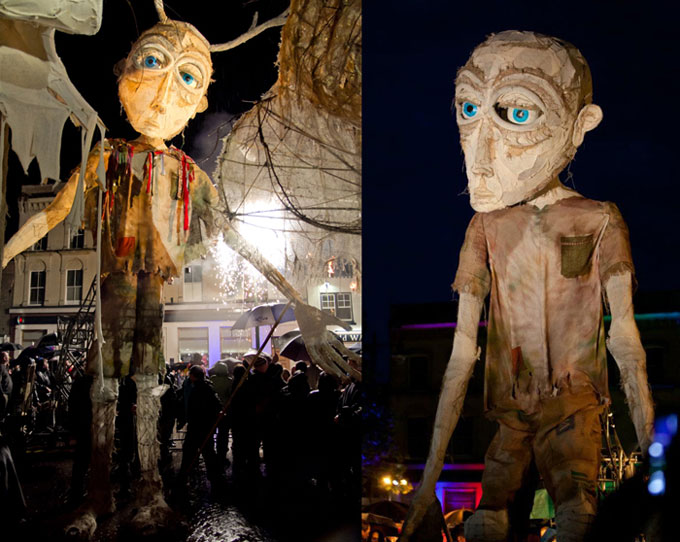 The Berkshire Giant,18ft high puppet made for project with Macnas and Newbury Corn exchange, June 2012